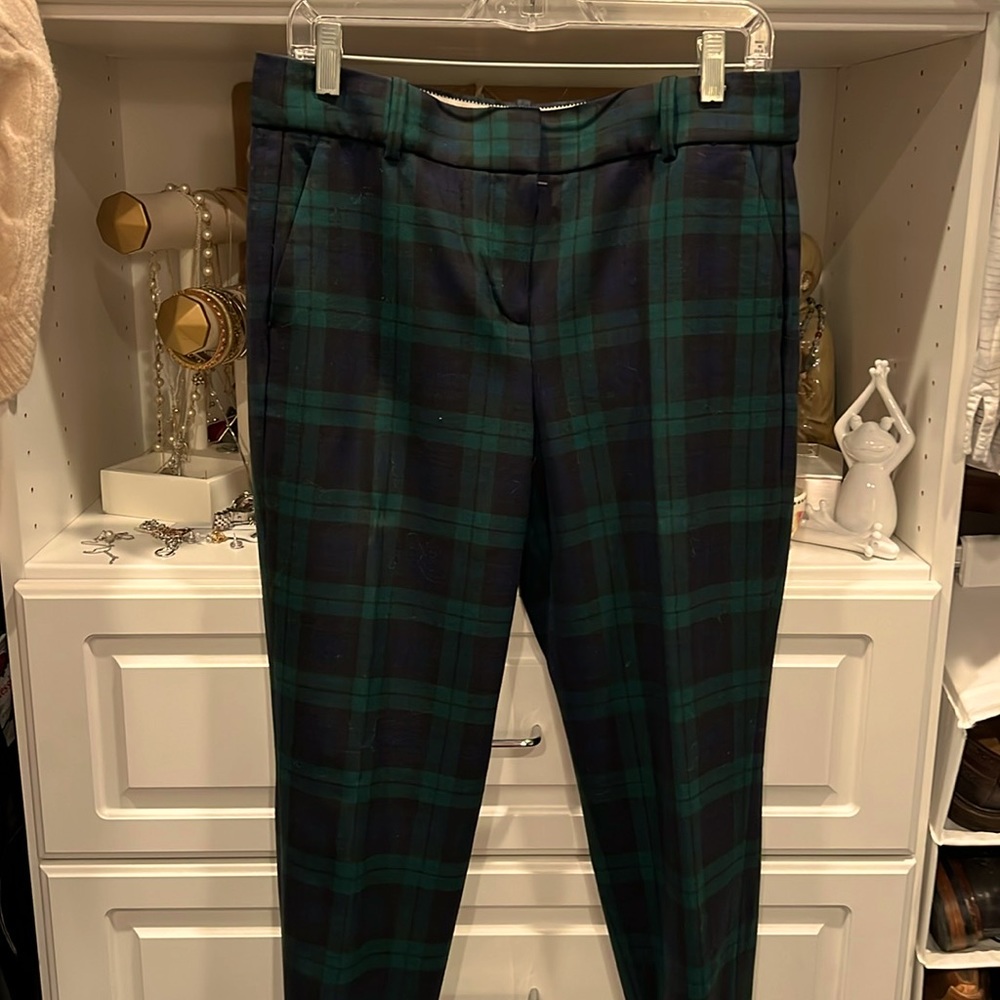 COPY - Jcrew black watch plaid Cameron pant. Size 10. Worn once. Lower rise